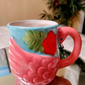 Colorful Flamingo 3D Ceramic Mug.